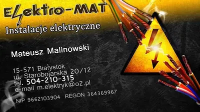 ELEKTRO-MAT Mateusz Malinowski - Elektryk Usługi Elektryczne, Instalacje Elektryczne, Pomiary